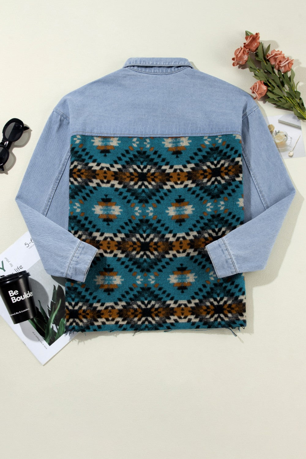 Mae Aztec Denim Jacket