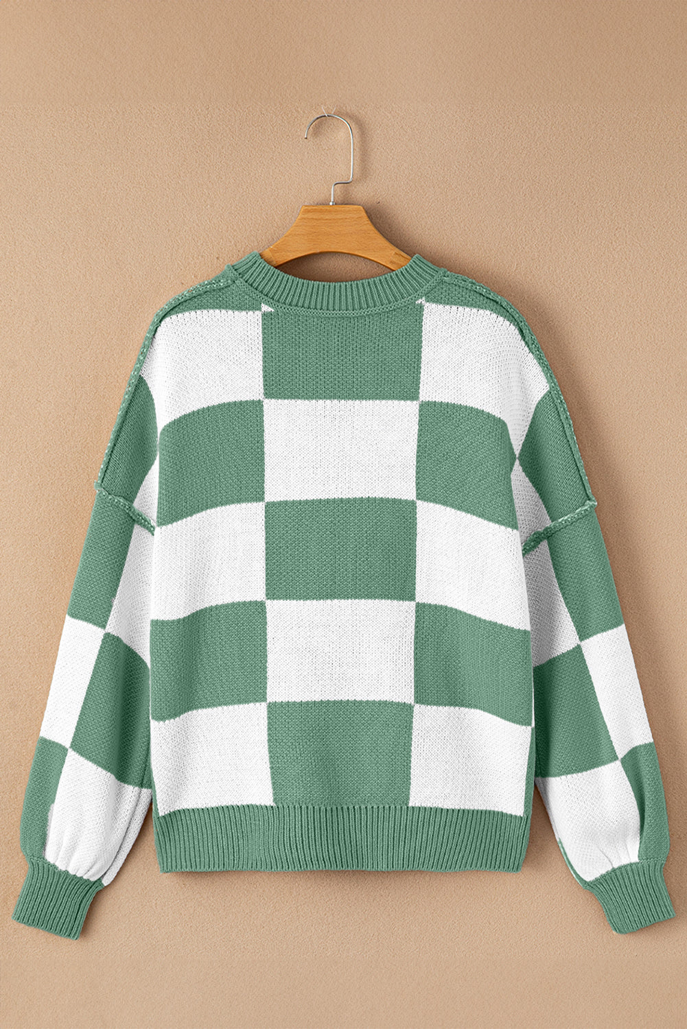 Green Checkered Sweater