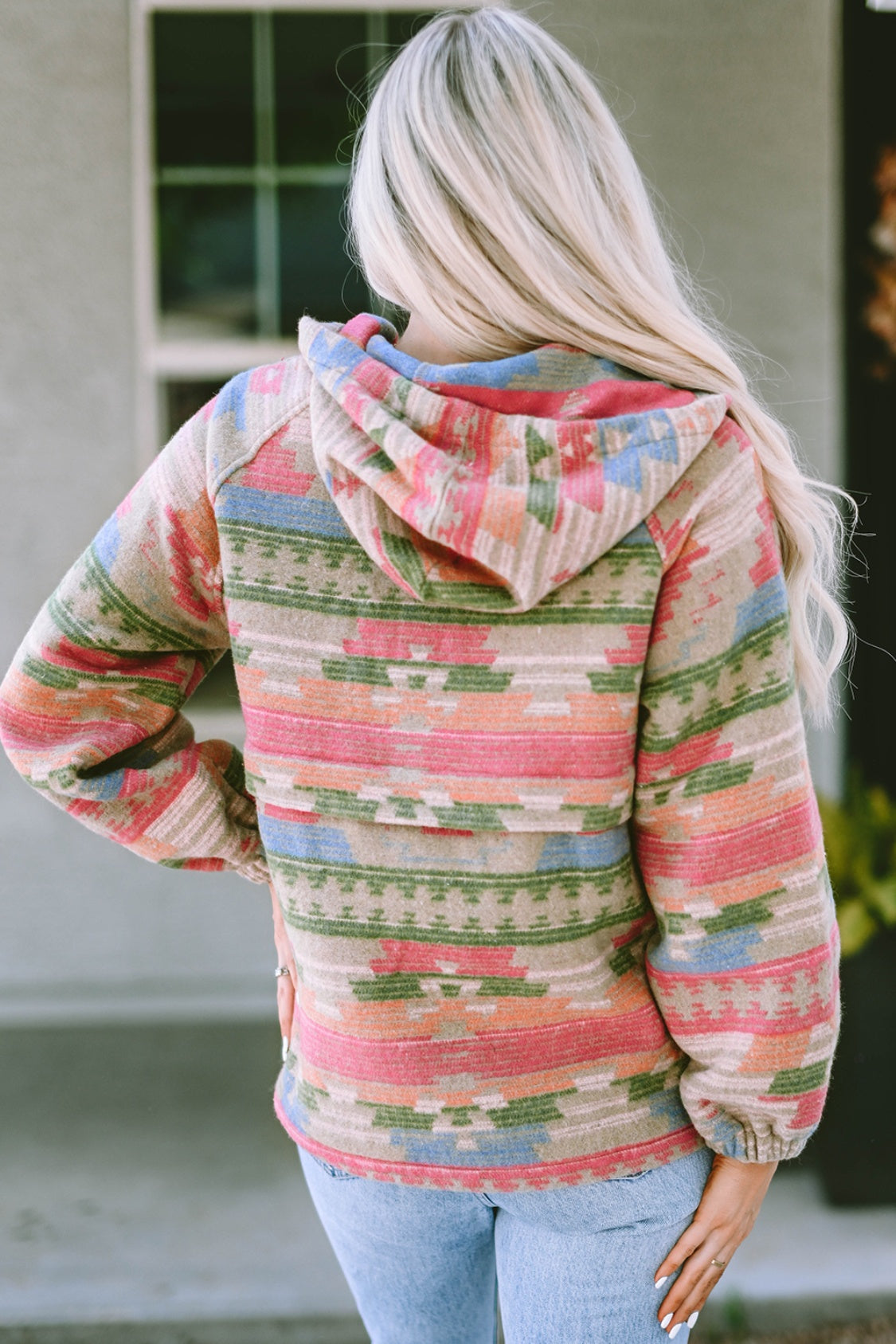 Aztec Quarter Zip Hoodie