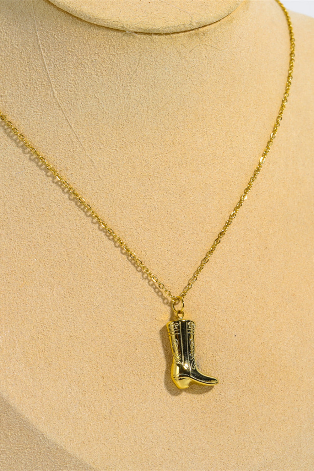 Cowboy Boot Stainless Steel Necklace