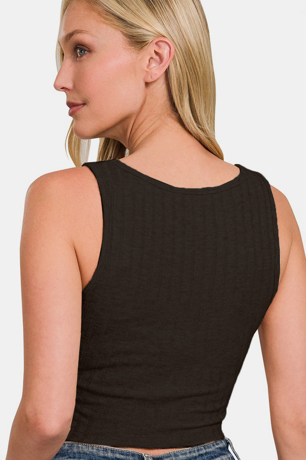 Ribbed Cropped Tank