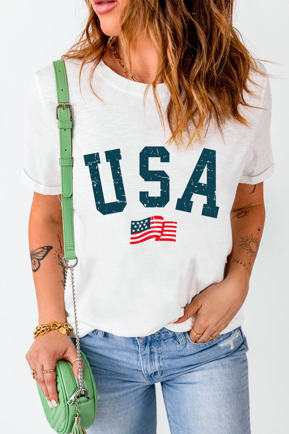 USA Round Neck T-Shirt