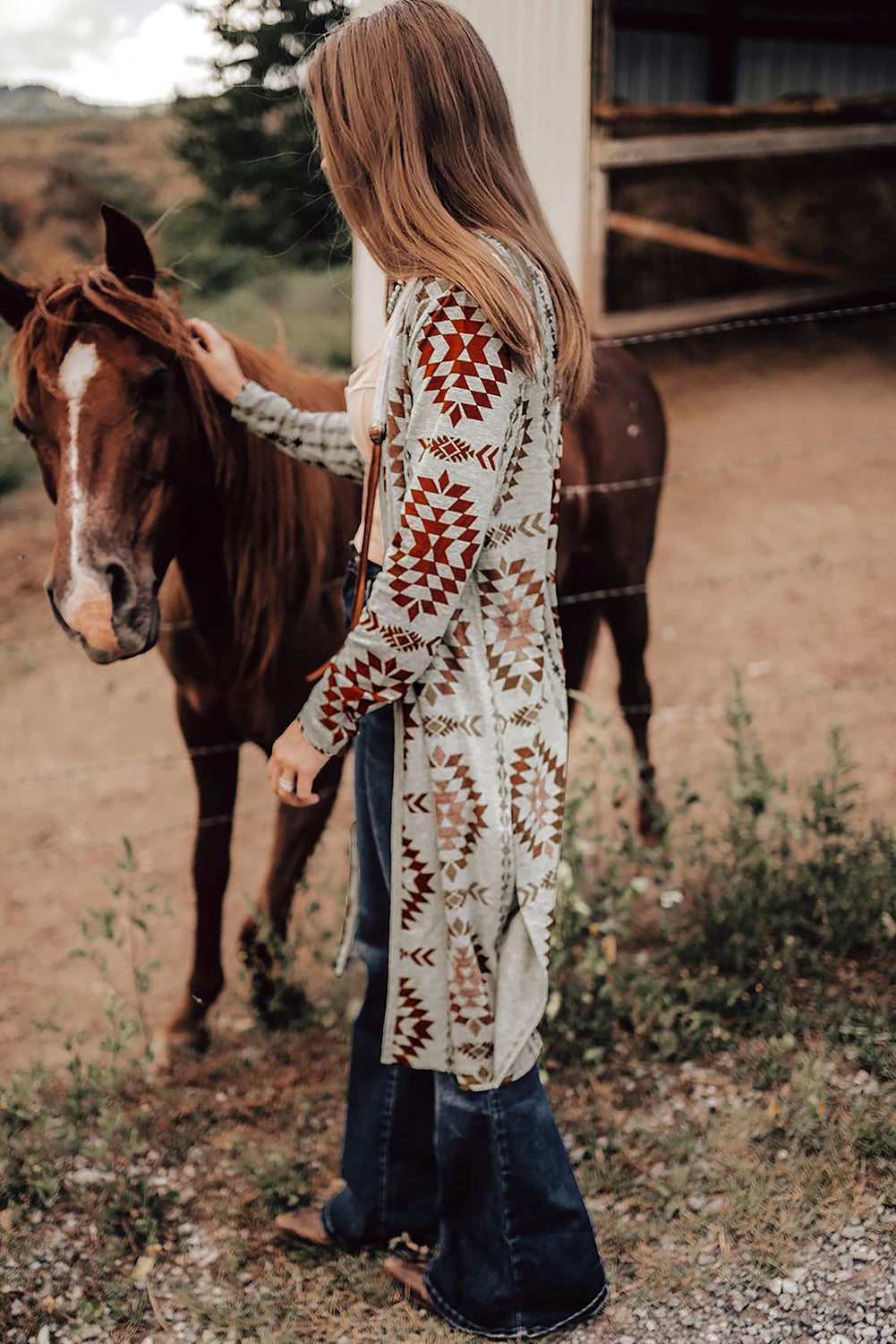 Aztec Long Cardigan