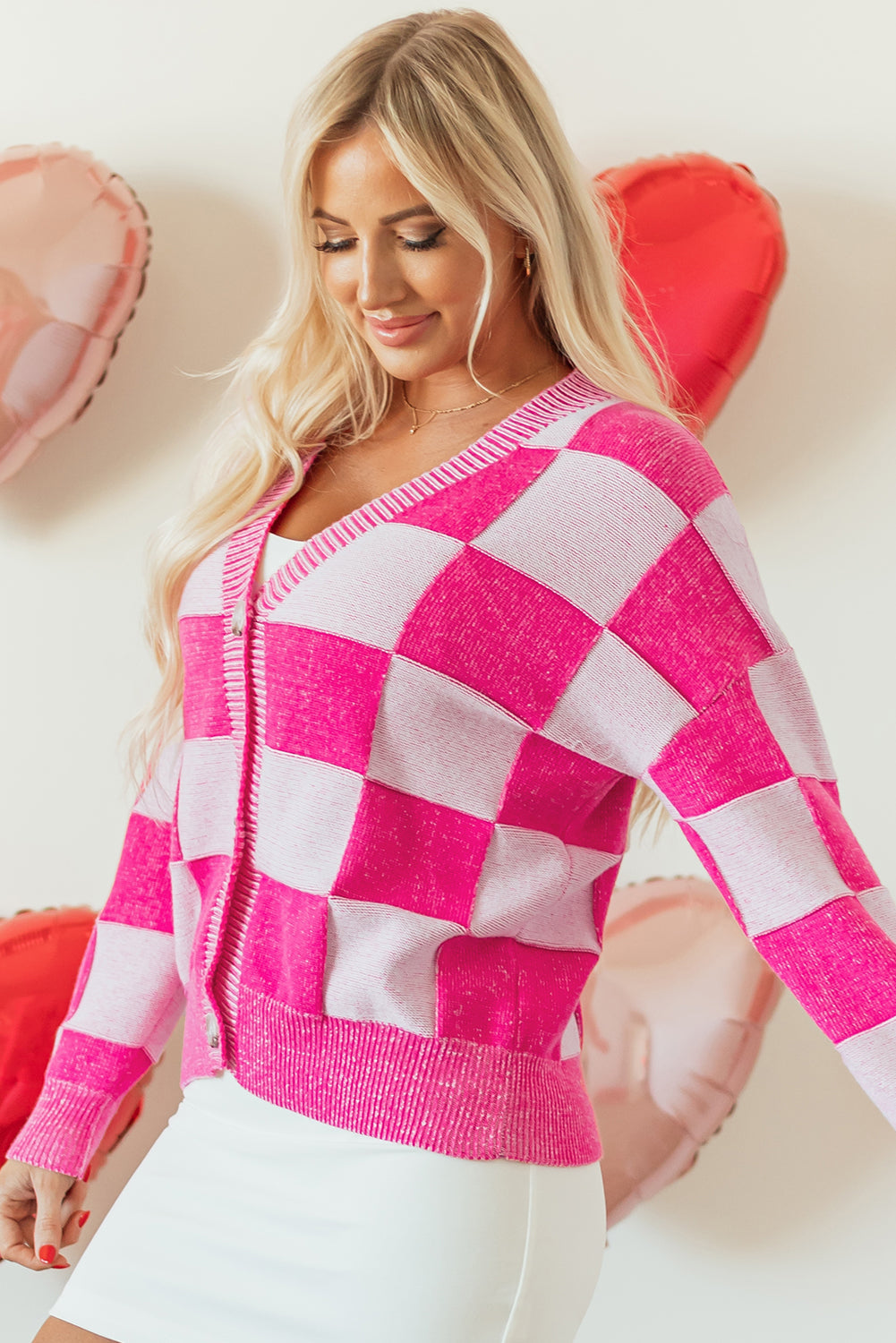 Dolly Checkered Cardigan