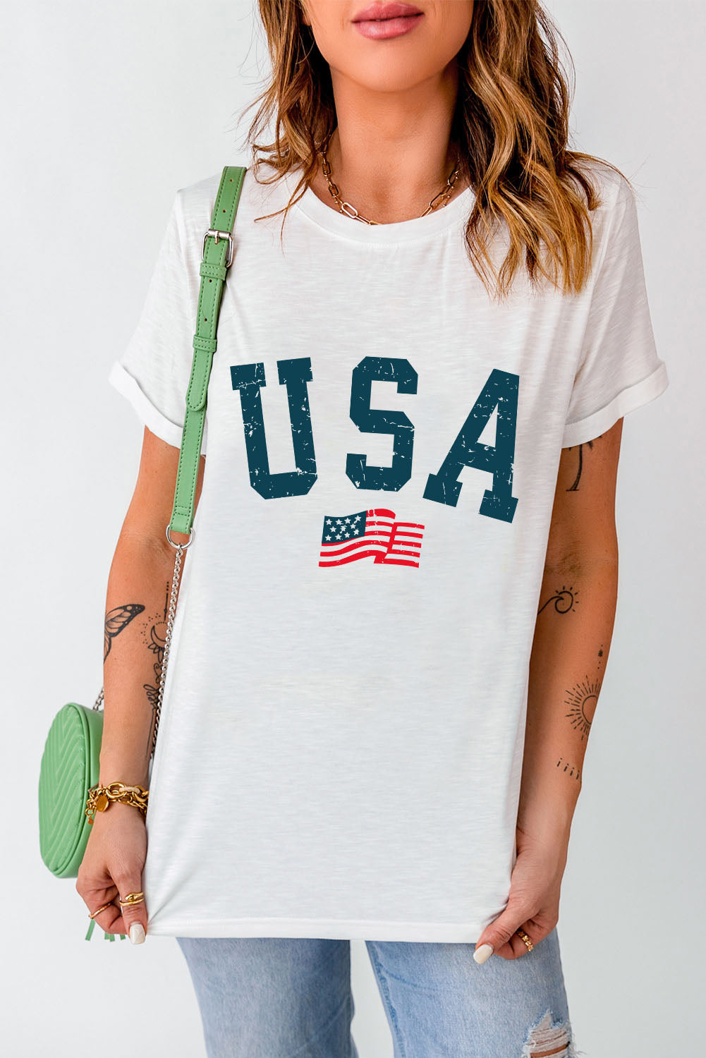 USA Round Neck T-Shirt