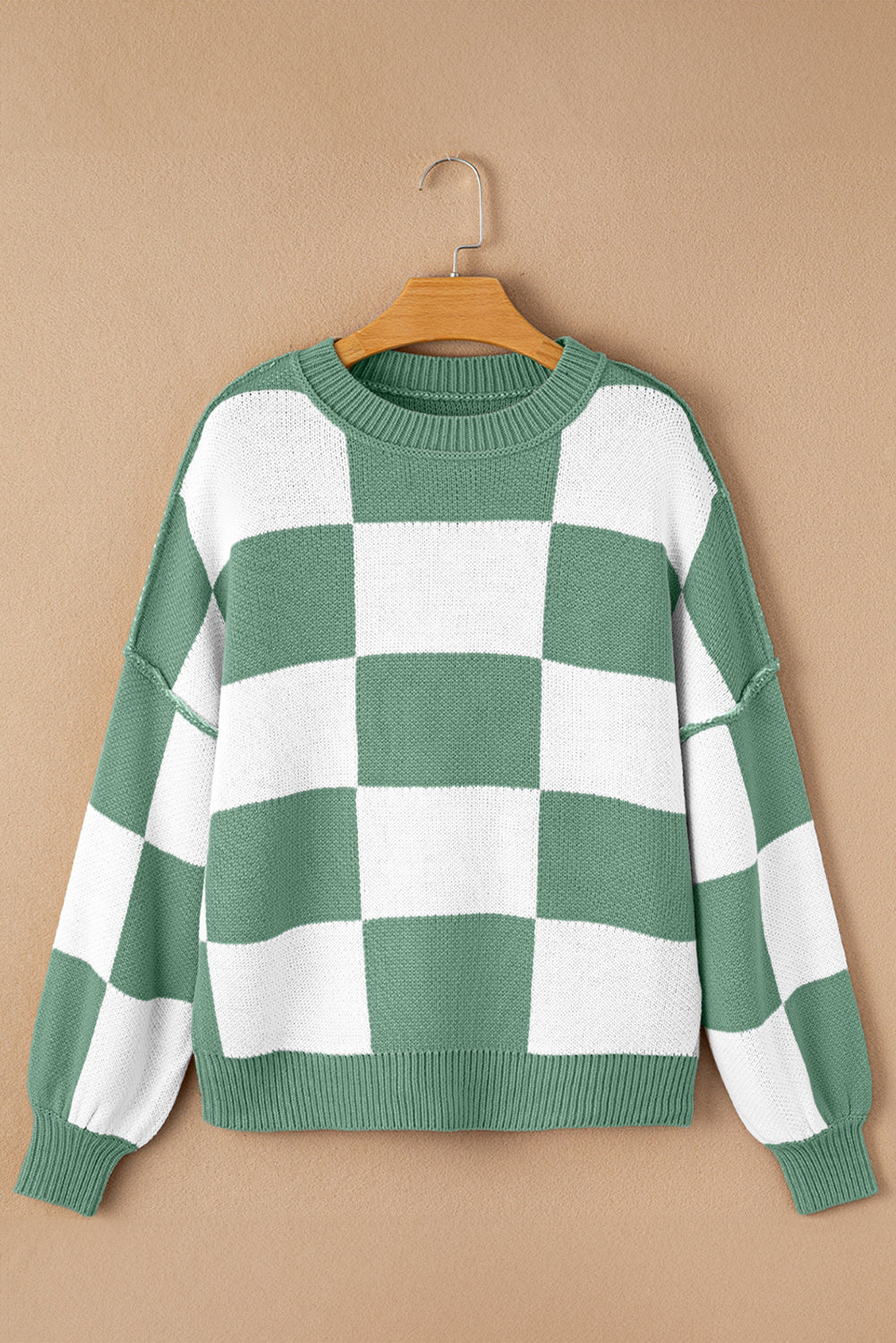 Green Checkered Sweater