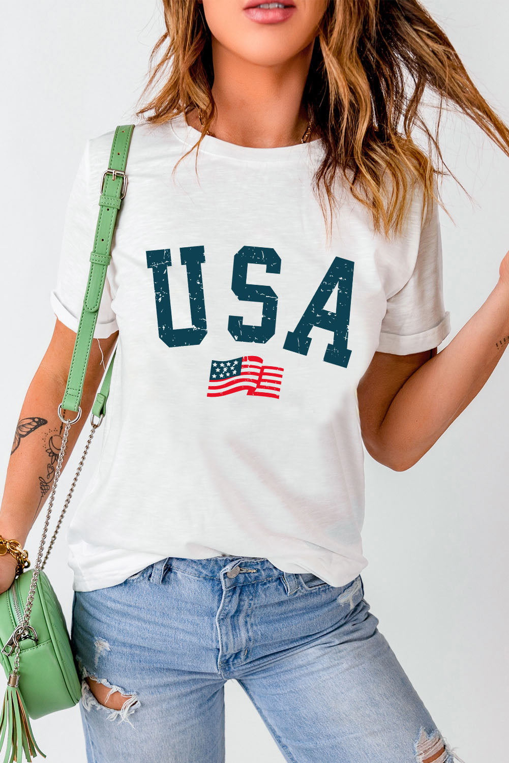 USA Round Neck T-Shirt