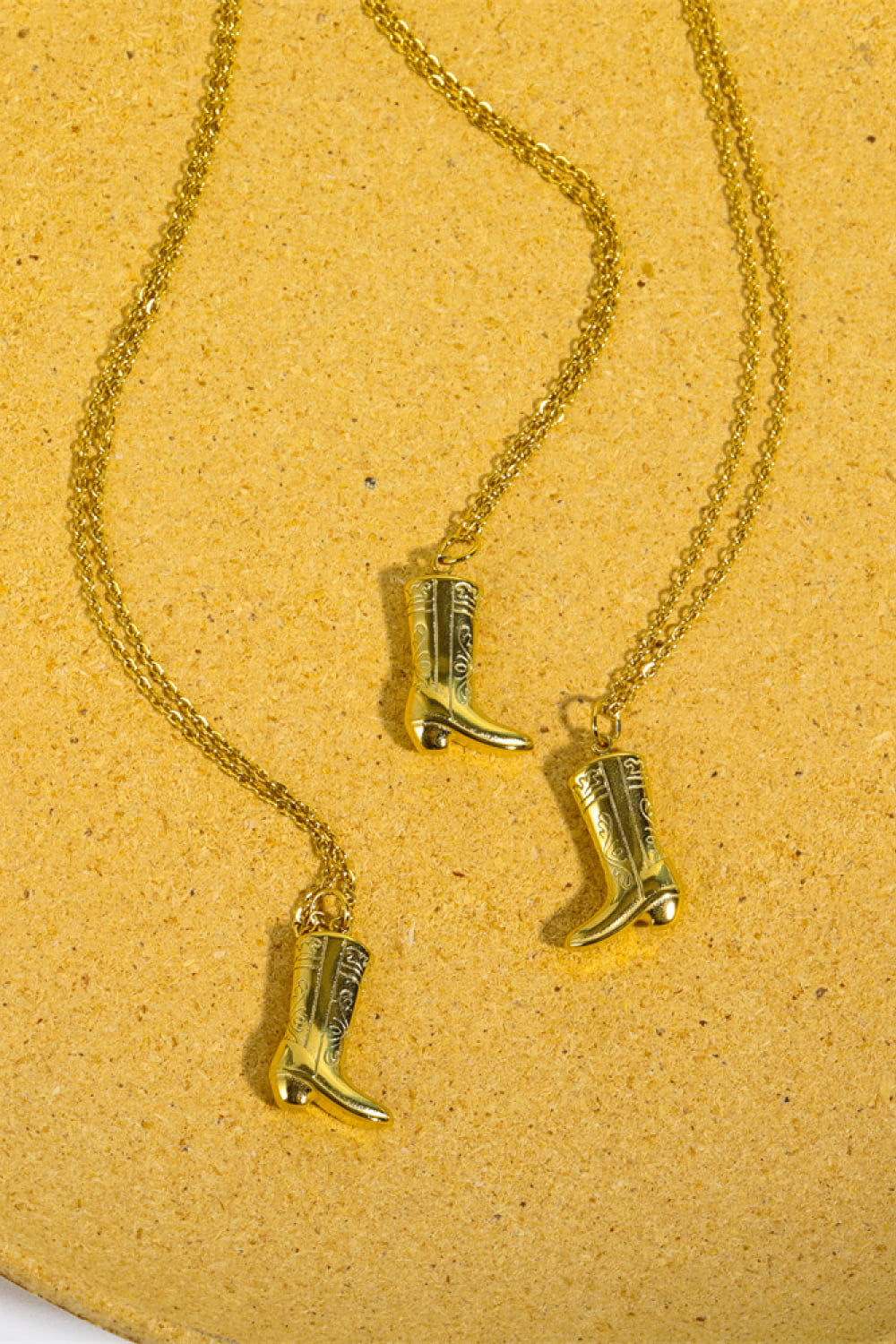 Cowboy Boot Stainless Steel Necklace